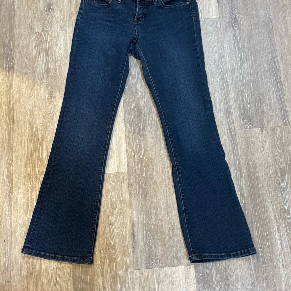 New York & Company Dark Blue Flare Jeans